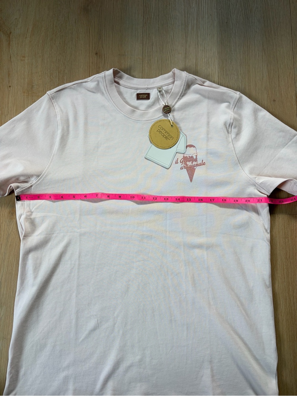 Common People Gelato Graphic Tee Pink Men’s Medium NWT Ice Cream Back Print - Picture 8 of 10